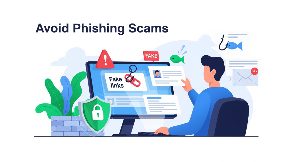 Avoid phishing scams to protect personal data