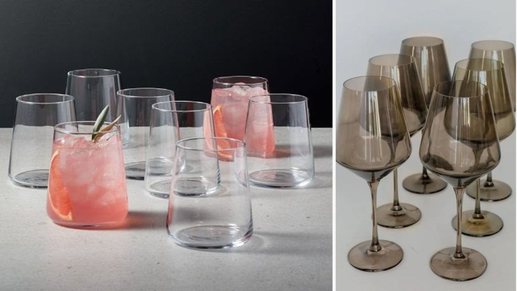 Elegant glassware set for gift office employees