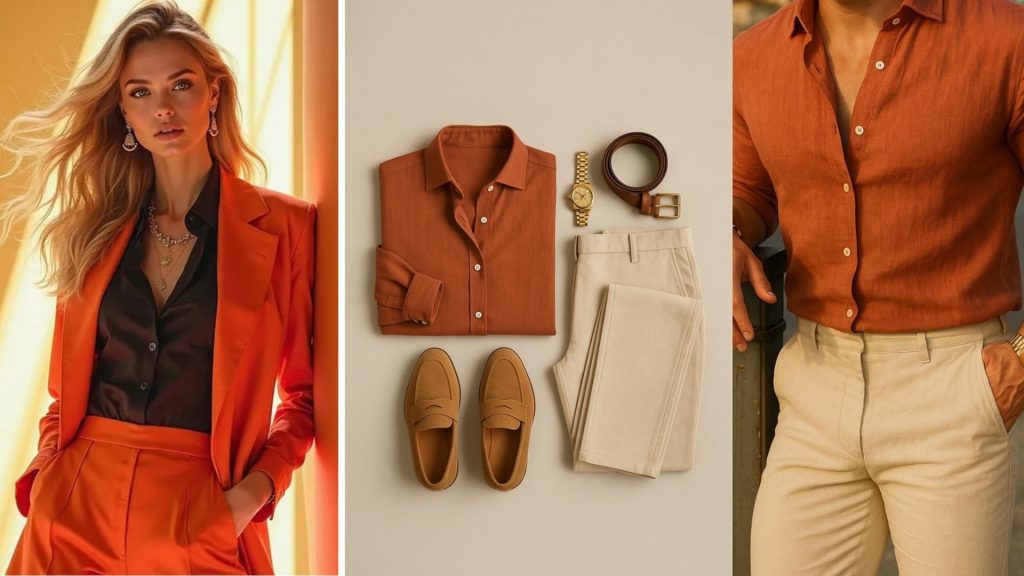 Stylish orange outfit ideas showcasing confidence and warmth