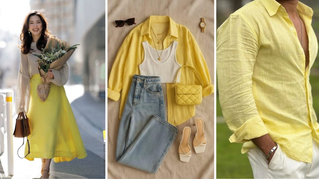 Yellow dress symbolizing warmth and enthusiasm