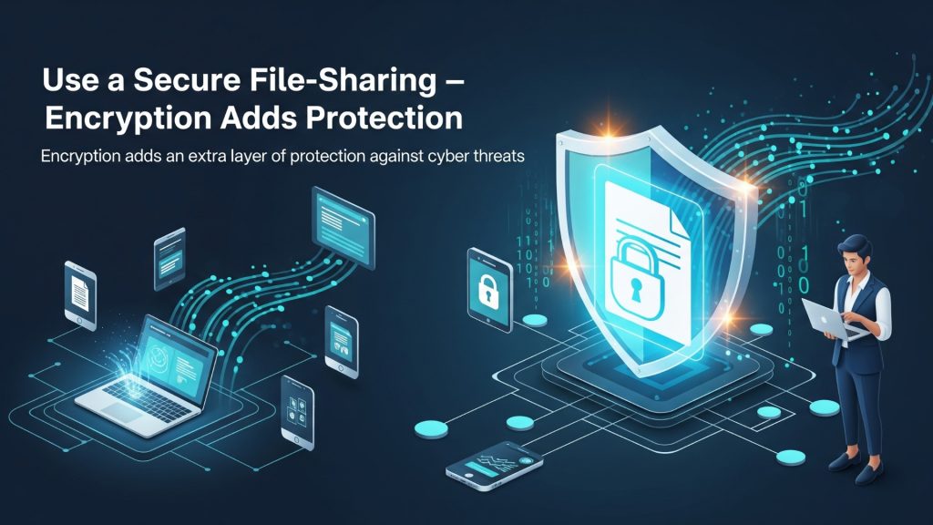 Using a secure file-sharing platform to protect sensitive data online