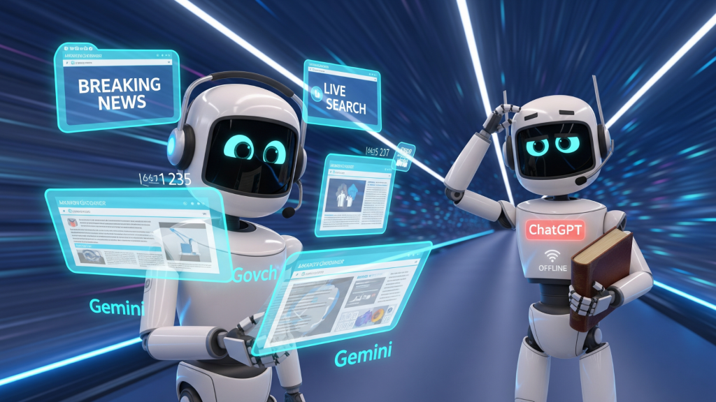 AI comparison test for finding new information