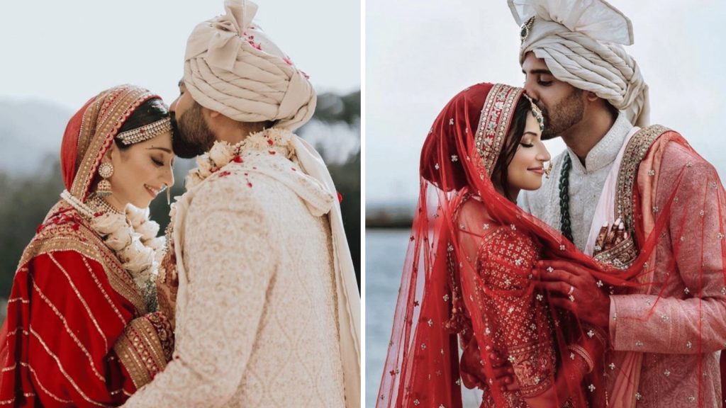 Forehead Touch Wedding Couple Poses