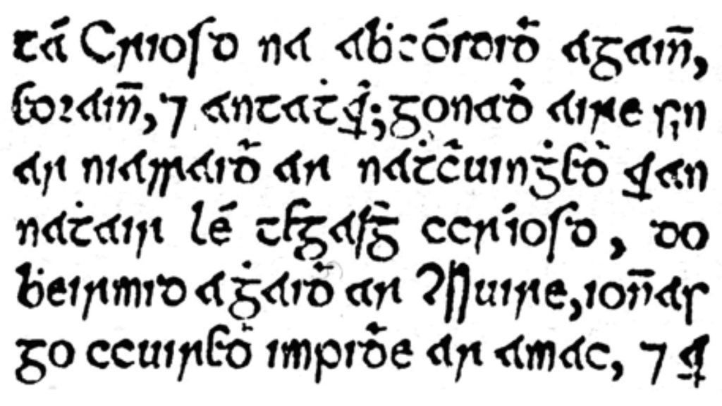 Oldest Irish Gaelic Language