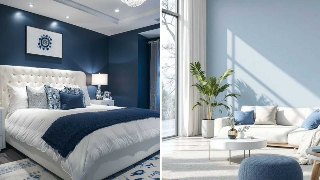 Blue and White Home Colour Combinations