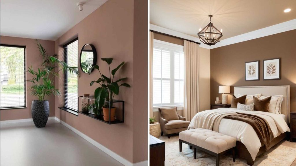 Taupe and Off-White Home Colour Combinations