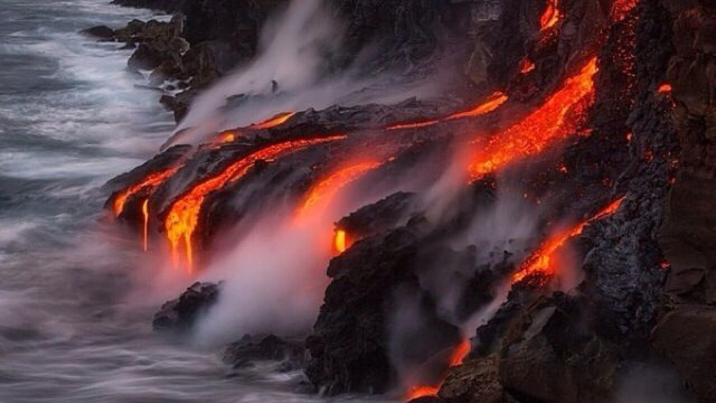 Lava Flow in Ocean
