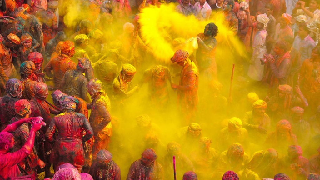 Holi celebration in Mathura and Vrindavan