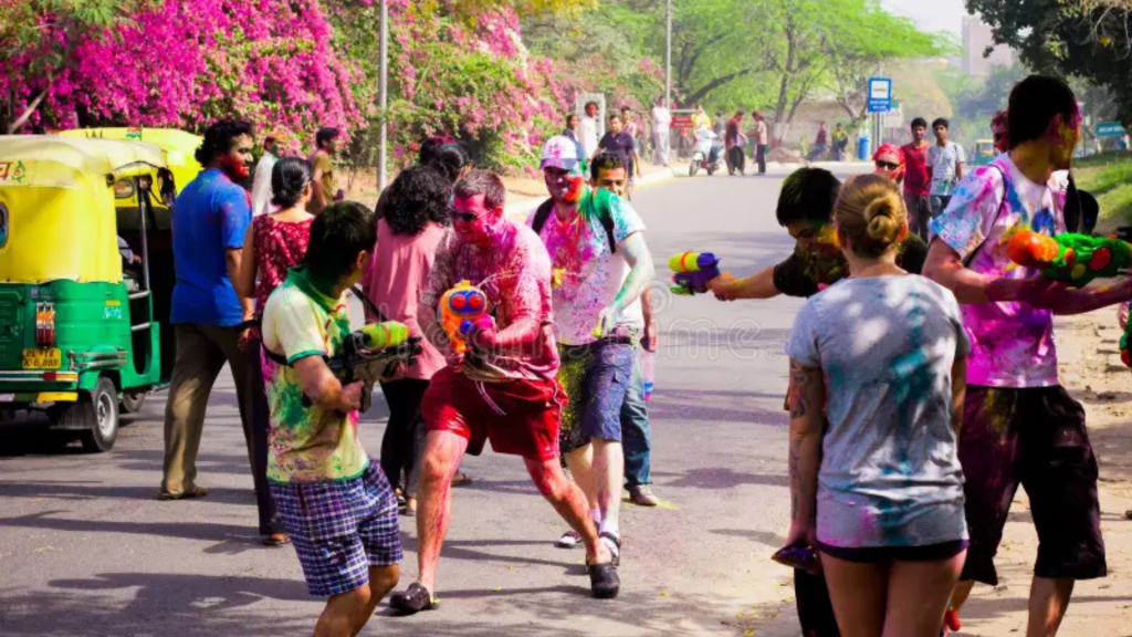 Holi celebration in Delhi