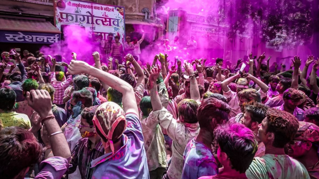 Holi celebration in Jaipur Rajasthan