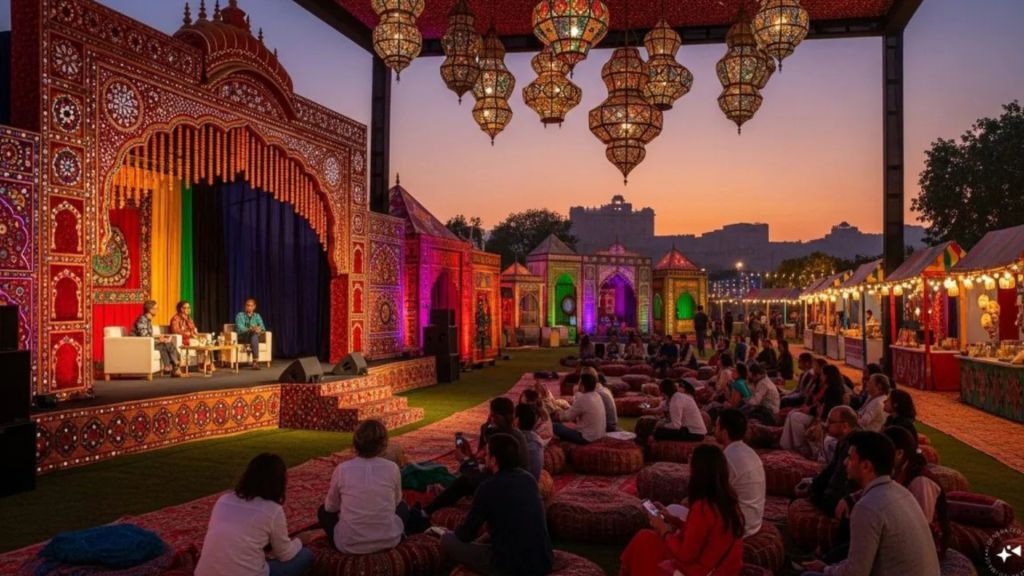 Atmosphere and logistics at Jaipur Literature Festival 2026