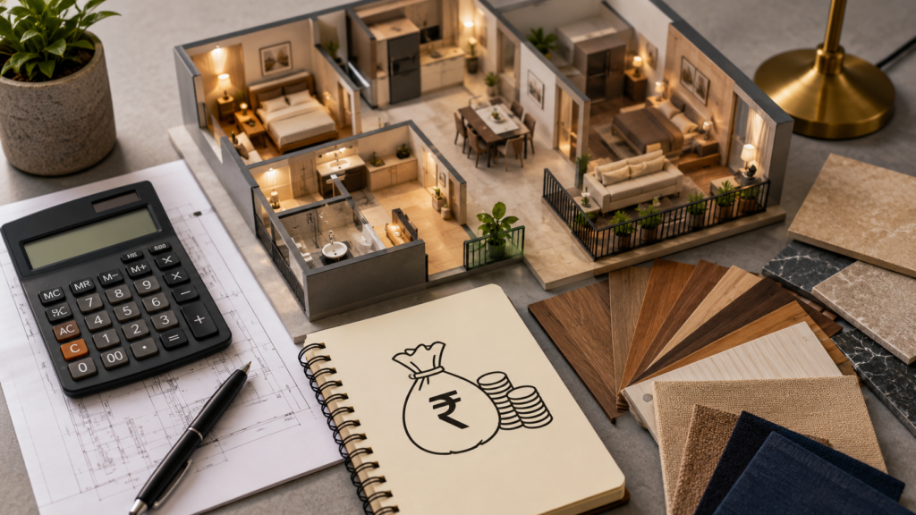 home interior budget planning breakdown India
