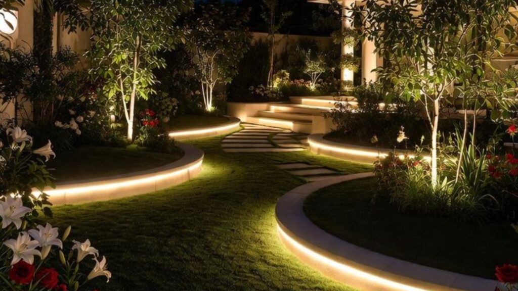 illuminated garden pathway design - TFW