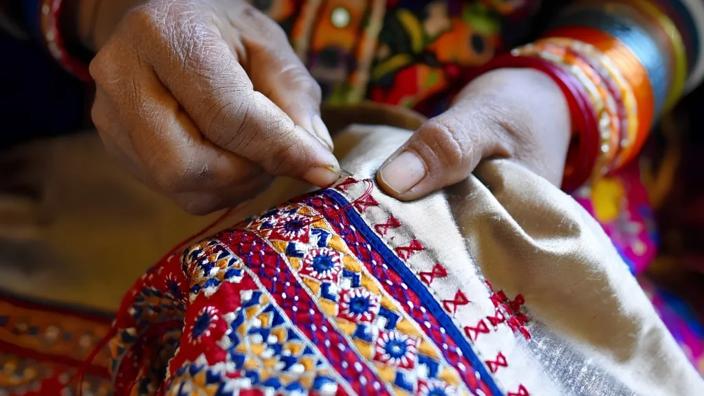 "Traditional Kutch Embroidery from Gujarat