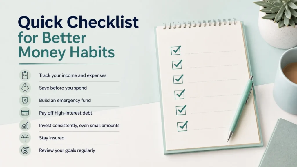 Checklist for Better Money Habits