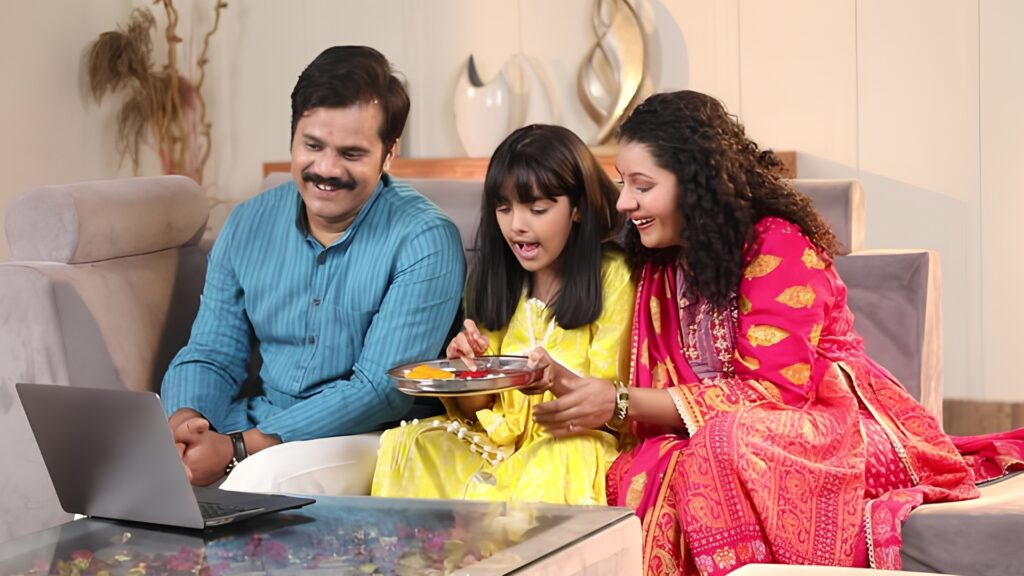 raksha bandhan festival celebration with siblings