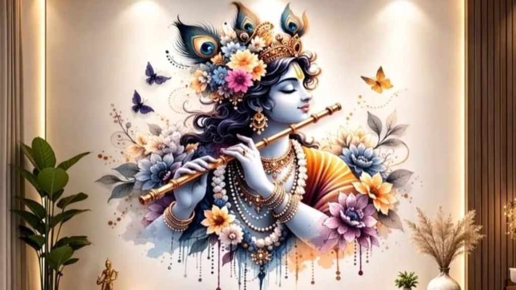 krishna wall decoration ideas for indian homes