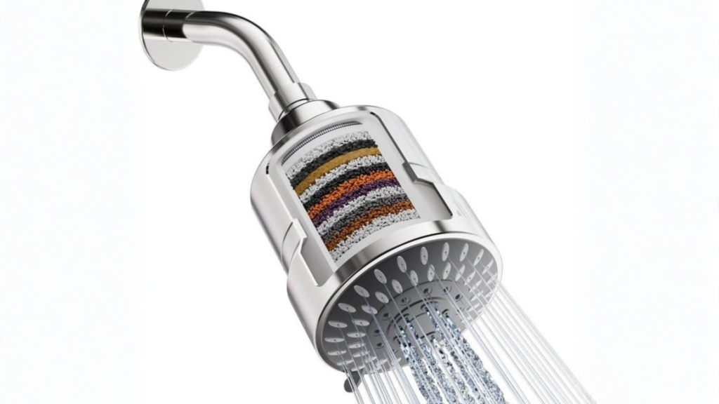 shower filter with carbon media