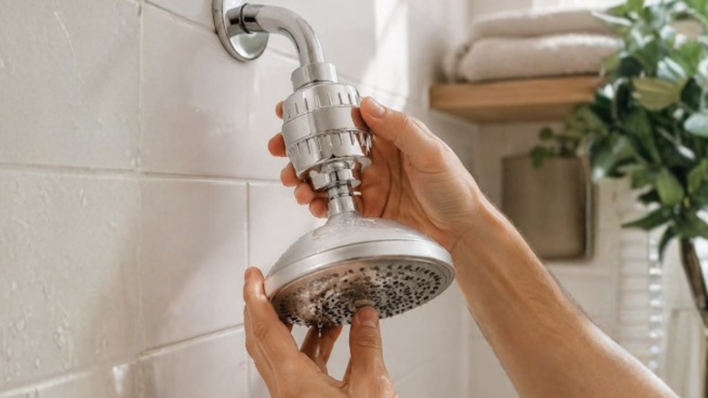 showerhead with a replaceable cartridge