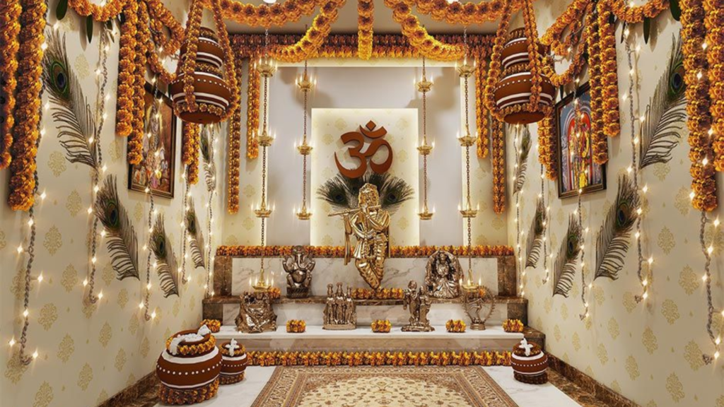 best janmashtami pooja room decoration ideas
